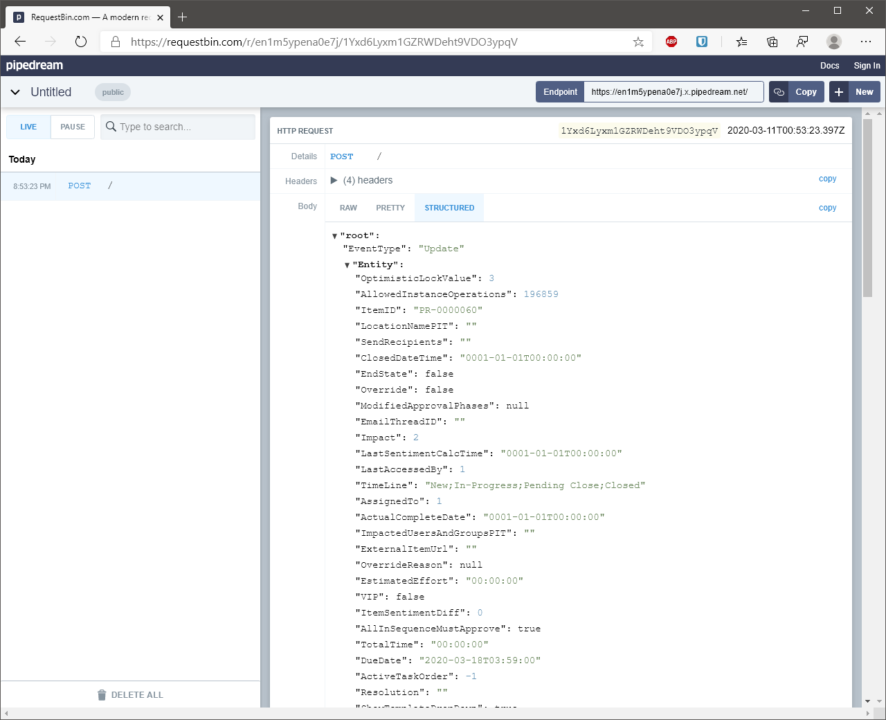 Test a Webhook