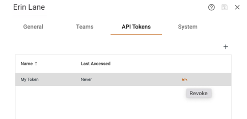 Token View API Tokens